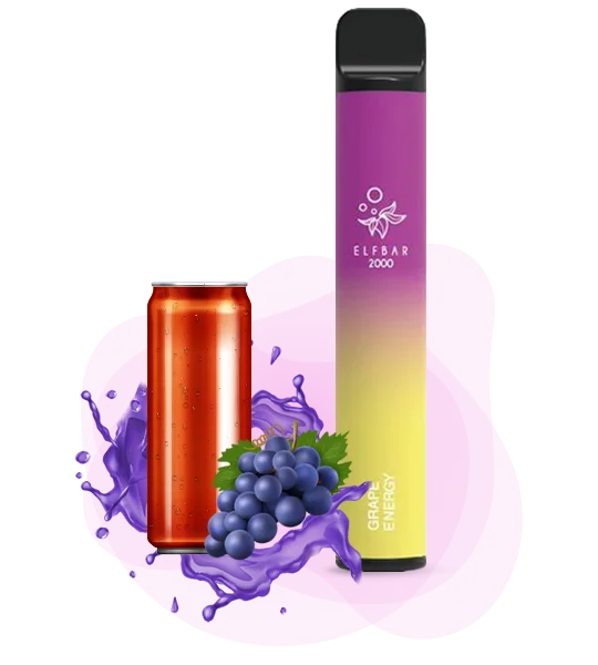 Elfbar 2000 Grape energy Одноразка ELFBAR 2000 Виноград Енергія