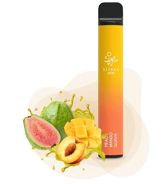 Elfbar 2000 Peach mango guava Одноразка ELFBAR 2000 Персик-Манго-Гуава