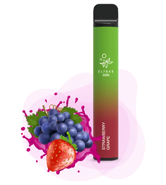 Elfbar 2000 Strawberry grape Одноразка ELFBAR 2000 Полуниця-Виноград