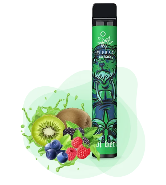 Elfbar 2000 LUX Kiwi berry Одноразка ELFBAR 2000 LUX Ківі-Ягоди