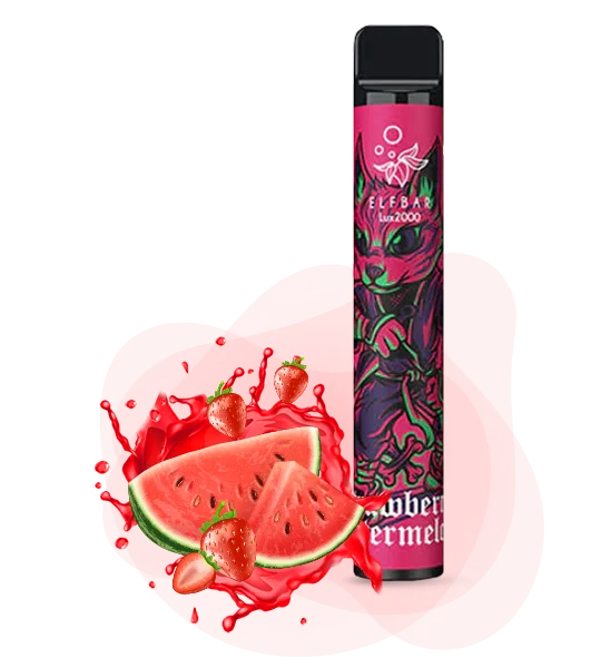 Elfbar 2000 LUX Strawberry watermelon Одноразка ELFBAR 2000 LUX Полуниця-Кавун