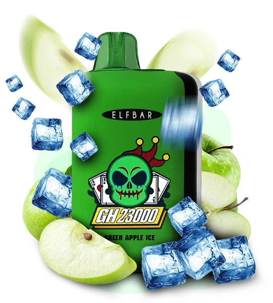 GreenAppleIce_ES Одноразка Elf Bar GH 23000 Зелене Яблуко Лід