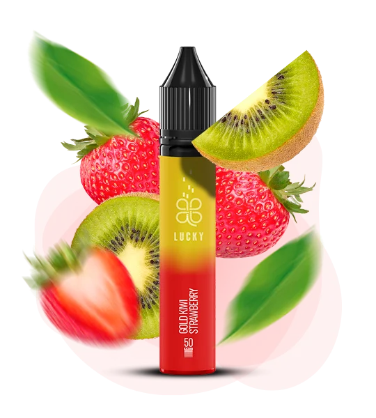 Lucky_liquid_30ml_Gold Kiwi Strawberry Рідина для под системи Lucky Wild Золотий Ківі-Полуниця