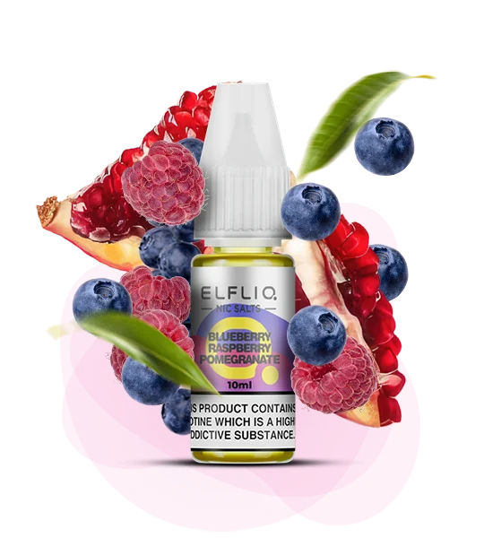 Elfliq_10ml_BluberryRaspberryPomegranate Рідина для под системи Elfliq Чорниця Малина Гранат
