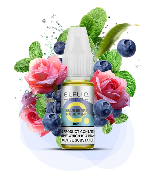 Elfliq_10ml_BlueberryRoseMint Рідина для под системи Elfliq Чорниця Троянда М'ята