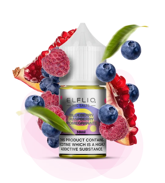 Elfliq_30ml_BluberryRaspberryPomegranate Рідина для под системи Elfliq Чорниця Малина Гранат