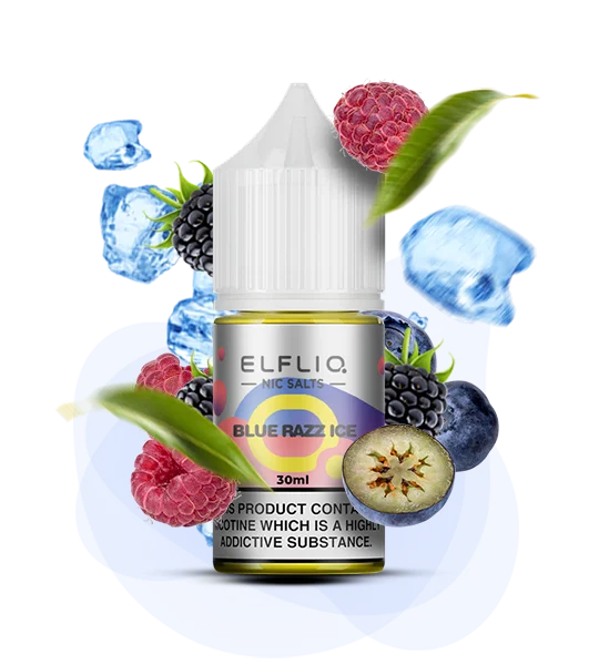 Elfliq_30ml_BlueRazzIce Рідина для под системи Elfliq Малина Ожина Чорниця Лід