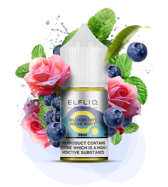 Elfliq_30ml_BlueberryRoseMint Рідина для под системи Elfliq Чорниця Троянда М'ята