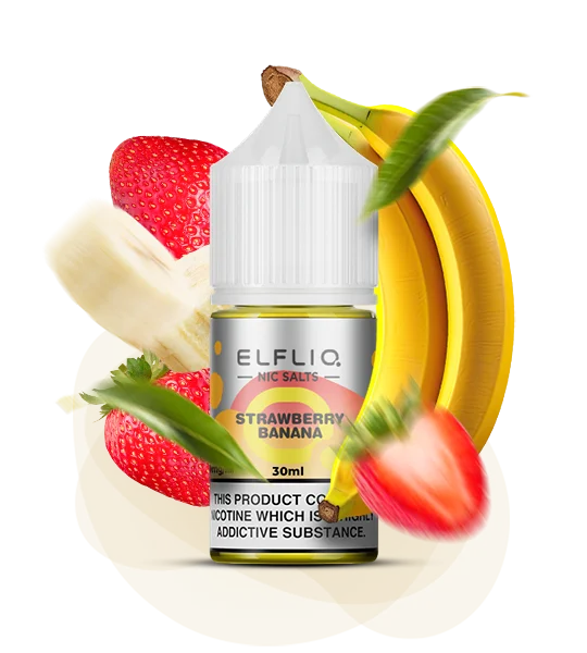 Elfliq_30ml_StarwberryBanana Рідина для под системи Elfliq Полуниця Банан