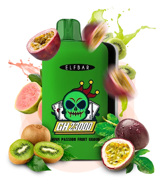 KiwiPassionFruitGuava_ES Одноразка Elf Bar GH 23000 Ківі Маракуйя Гуава