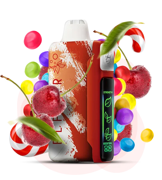 ElfBar_NicKing_30000_SourCherryCandy Одноразка Elf Bar Nic King 30000 Кисла Вишня Цукерки