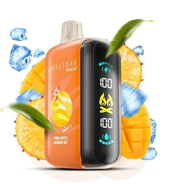 Elfbar_Raya_D3_PineappleMangoIce (2) Одноразка Elf Bar RAYA D3 25000 Ананас Яблуко Манго з льодом