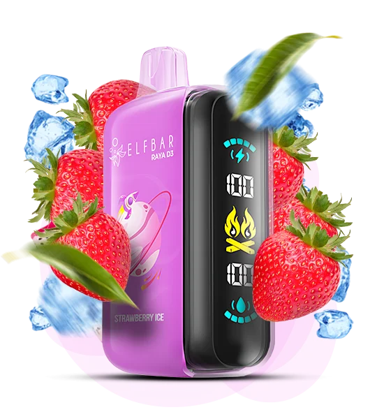 Elfbar_Raya_D3_StrawberryIce Одноразка Elf Bar RAYA D3 25000 Полуниця з льодом