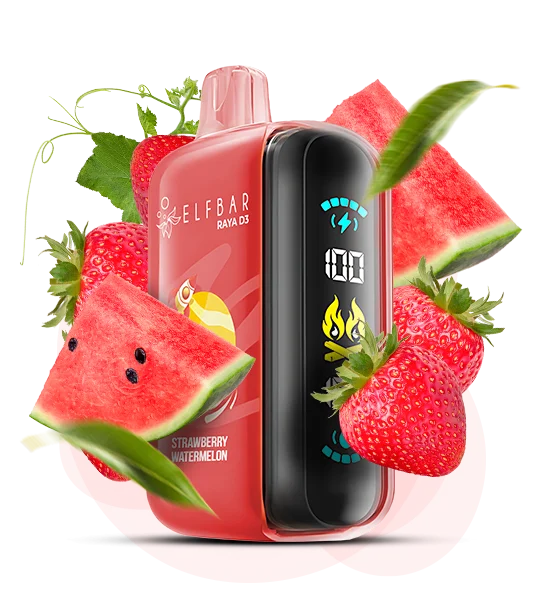 Elfbar_Raya_D3_StrawberryWatermelon Одноразка Elf Bar RAYA D3 25000 Яблуко Персик