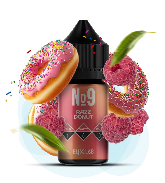 Elix Crystal_30ml_RazzDonut Рідина Elix Crystal Razz Donut 30 мл - Зображення 1