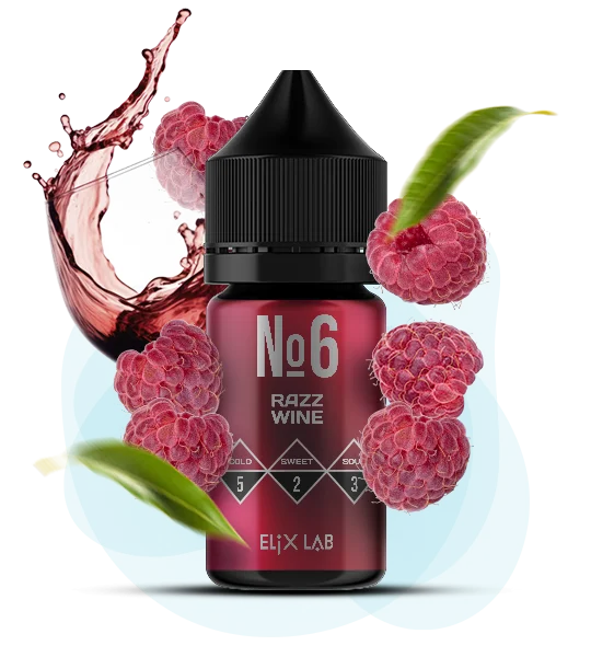 Elix Crystal_30ml_RazzWine Рідина Elix Crystal Razz Wine 30 мл - Зображення 1