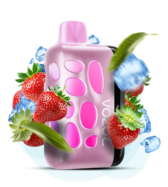 Vozol_Rave40000_StrawberryIce Одноразова Pod-система Vozol Rave 40000 Strawberry Ice - Зображення 1