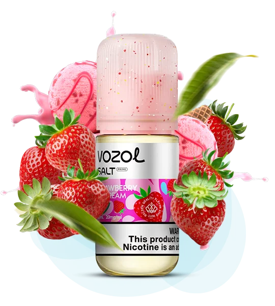 Vozol_Salt_Prime_30ml_StrawberryIceCream Рідина Vozol Prime Strawberry Ice Cream 30мл - Зображення 1