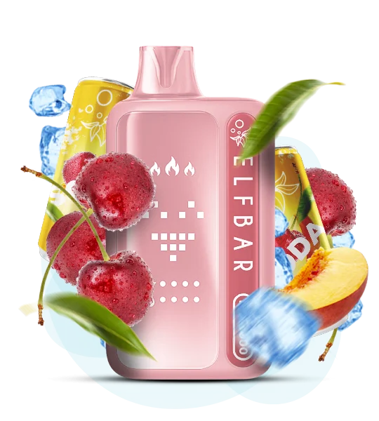 ElfBar_BC45000_CherryPeachSoda Одноразова Pod-система Elf Bar BC 45000 Cherry Peach Soda - Зображення 1