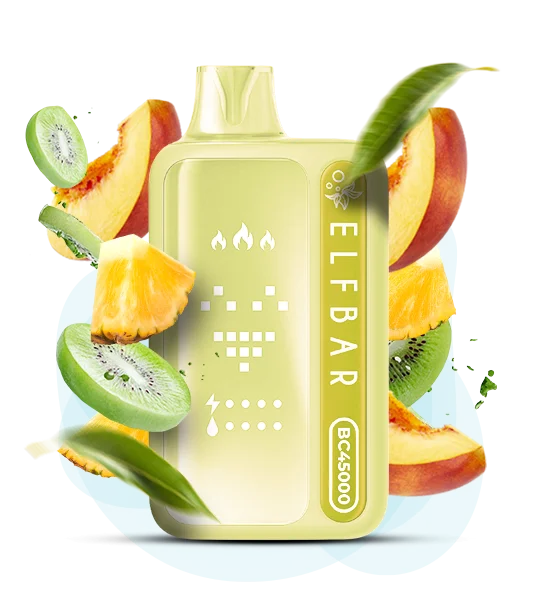 ElfBar_BC45000_KiwiPineapplePeach Одноразова Pod-система Elf Bar BC 45000 Kiwi Pineapple Peach - Зображення 1
