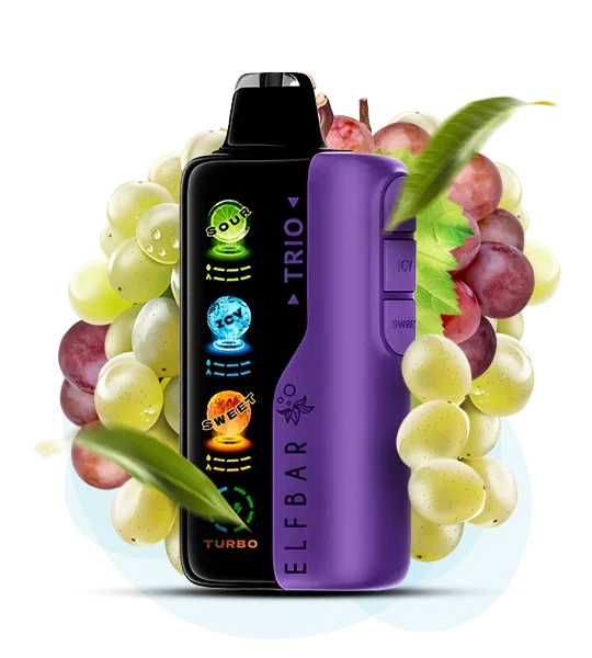 ElfBar_Trio40000_La Grape Одноразова Pod-система Elf Bar Trio 40000 La Grape - Зображення 1