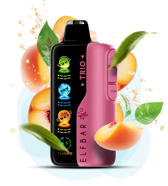 ElfBar_Trio40000_Peach Twist Одноразова Pod-система Elf Bar Trio 40000 Peach Twist - Зображення 1