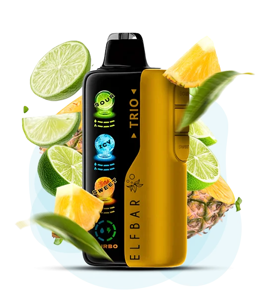 ElfBar_Trio40000_Pineapple Lime Одноразова Pod-система Elf Bar Trio 40000 Pineapple Lime - Зображення 1