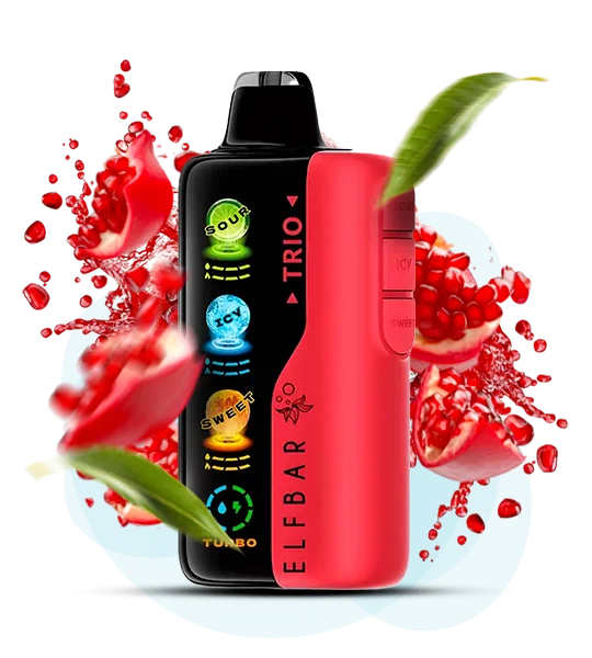 ElfBar_Trio40000_Pomegranate Blast Одноразова Pod-система Elf Bar Trio 40000 Pomegranate Blast - Зображення 1