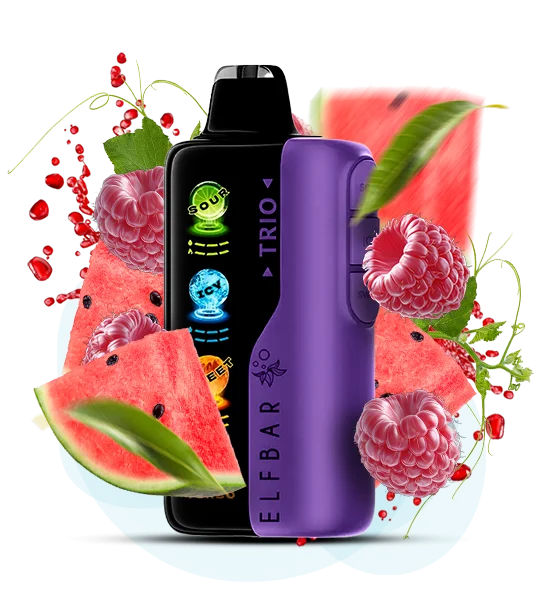 ElfBar_Trio40000_Raspberry Watermelon Одноразова Pod-система Elf Bar Trio 40000 Raspberry Watermelon - Зображення 1