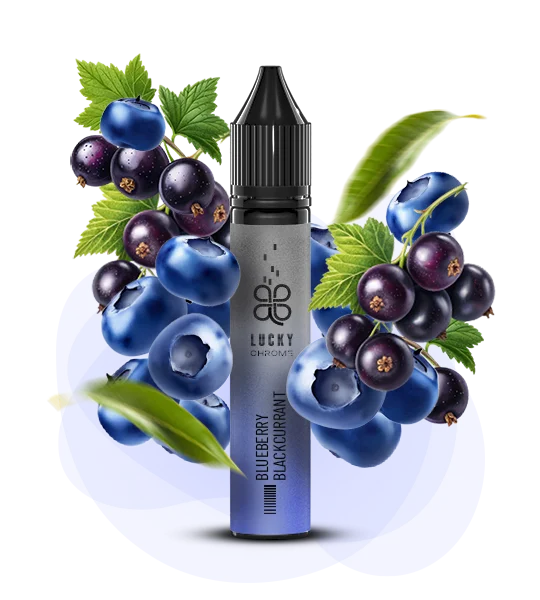 Lucky_Chrome_30ml_Blueberry Blackcurrant_ Рідина Lucky Chrome Blueberry Blackcurrant 30 мл/ 50мг - Зображення 1