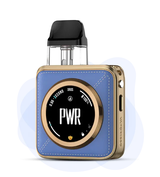 Vaporesso_XROS5_Nano_Blue Leatherette Pod-система Vaporesso XROS 5 Nano Blue Leatherette - Зображення 1
