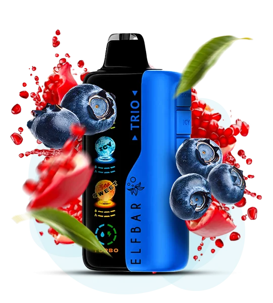 ElfBar_Trio40000_BlueberryPomSlushy Одноразова Pod-система Elf Bar Trio 40000 Blueberry POM Slushy - Зображення 1