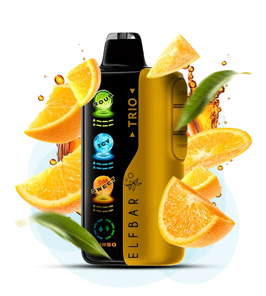 ElfBar_Trio40000_OrangeBlast Одноразова Pod-система Elf Bar Trio 40000 Orange Blast - Зображення 1