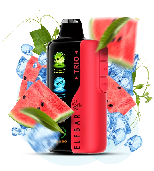 ElfBar_Trio40000_WatermelonIce Одноразова Pod-система Elf Bar Trio 40000 Watermelon Ice - Зображення 1
