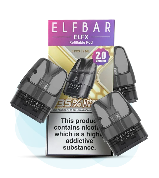 ELFBAR ELFX V2 Картриджі 3pcs Elf Bar ELF X V2 0.8 Ом 2 мл - Зображення 1